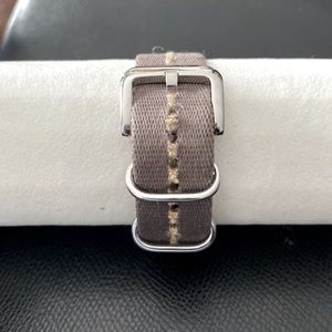Shinola 24MM Taupe Stripe Nylon Strap